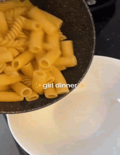 Girl Dinner Penne Recipe GIF