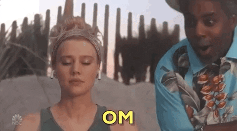 Girl Disturb Meditation By Om GIF