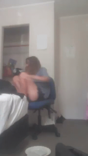 Girl Enjoy Chair Spinner GIF