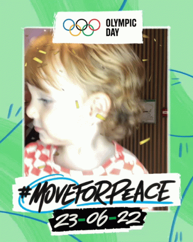 Girl Excited For Olympic Day GIF