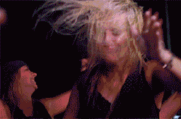 Girl Expressions At The Dance Party GIF