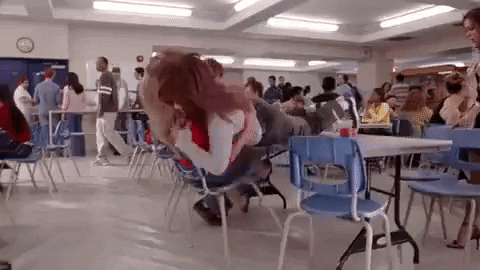 Girl Fight Falling On Ground Intense War GIF