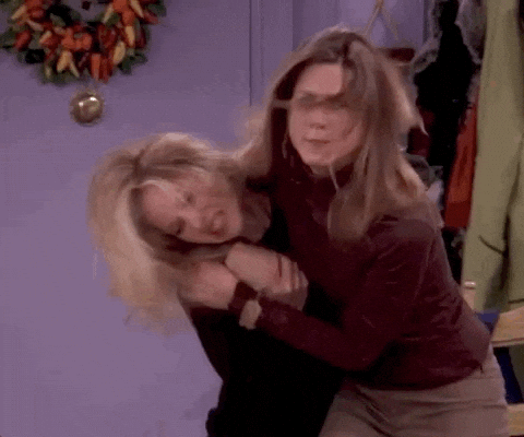 Girl Fight Rachel Green Friends GIF