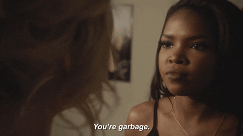Girl Fight Verbal Argument You're Garbage GIF