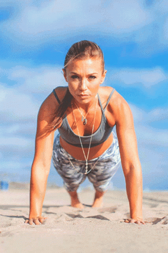 Girl Fit Push Up GIF