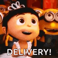Girl From Despicable Me Saying Delivery GIF