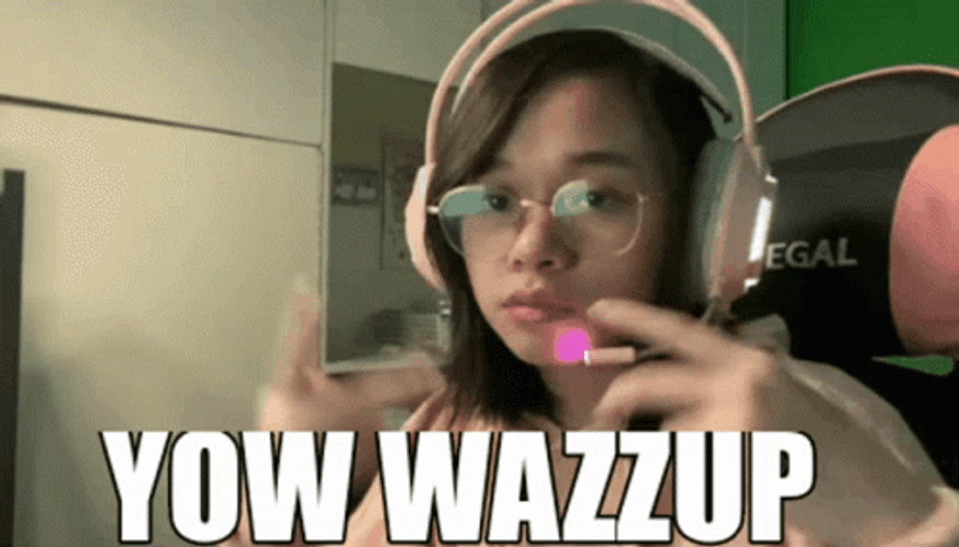 Girl Gamer Yow Wazzup GIF
