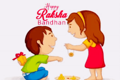 Girl Giving Gift To Boy Happy Raksha Bandhan GIF