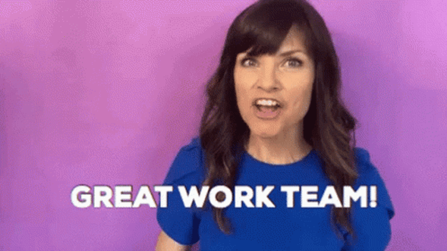 Girl Giving Thumbs Up Great Team Work GIF