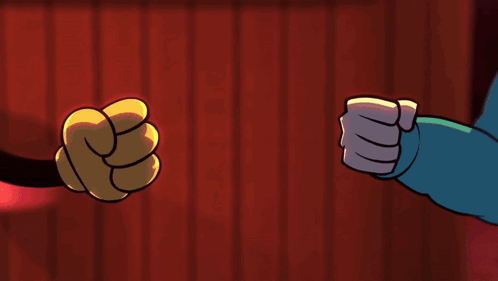 Girl Giving Thumbs Up Next to Cuphead