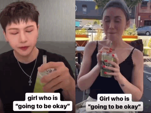 Girl Going to Be Okay Next to Man