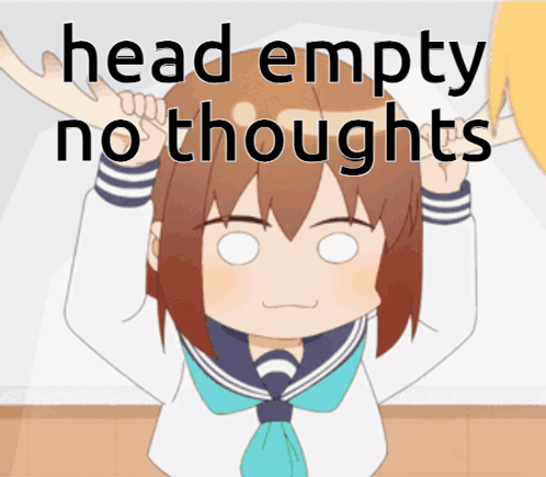 Girl Head Empty No Thoughts GIF