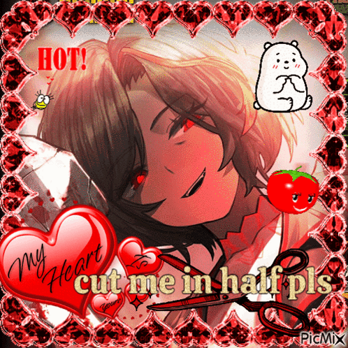 Girl Heart Saying My Heart Cut Me in Half