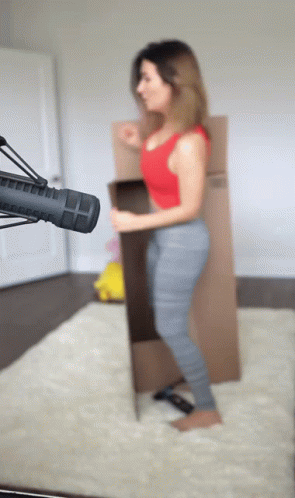Girl Hiding In Gift Box GIF