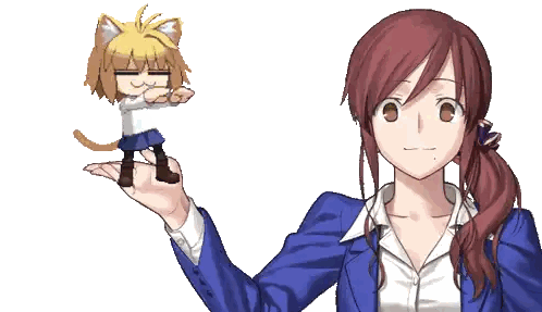 Girl Holding Cartoon Character