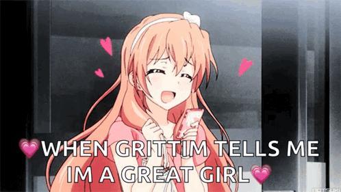 Girl Holding Cell Phone Saying Im a Great Girl