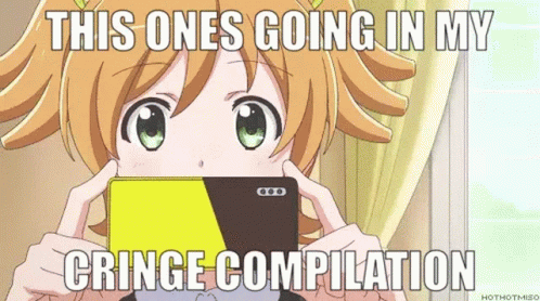 Girl Holding Cell Phone Saying This Ones Going In My Cringe Compilation GIF