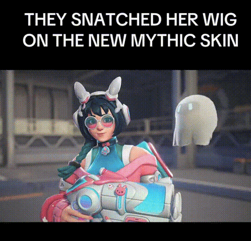 Girl Holding Gun Snatched Her Wig Mythic Skin