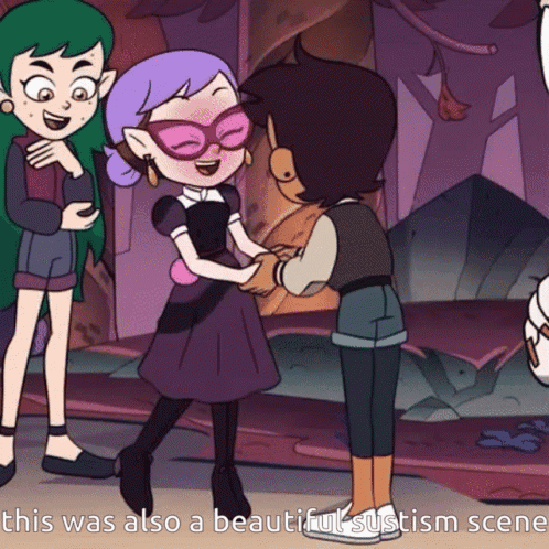 Girl Holding Hands With Beautiful Scene Caption