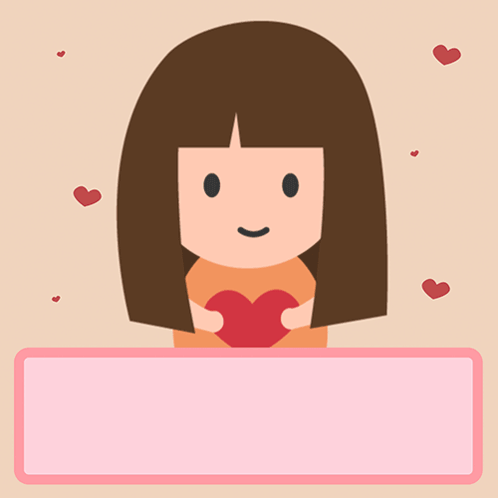 Girl Holding Heart With Will You Be My Valentine GIF