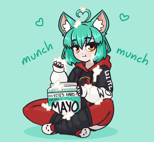 Girl Holding Mayo Box