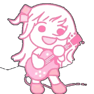 Girl Holding Microphone and Guitar