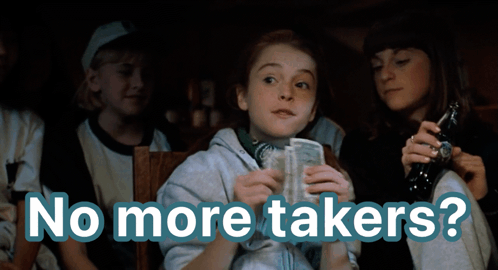 Girl Holding Money Saying No More Takers GIF