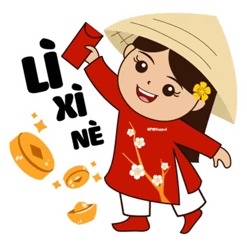 Girl Holding Red Envelope