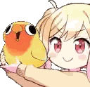 Girl Holding Small Yellow Bird