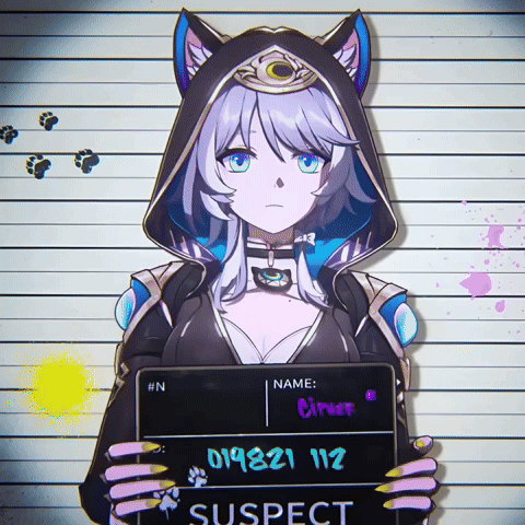 Girl Holding Suspect Sign