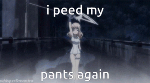 Girl Holding Sword I Peed My Pants Again
