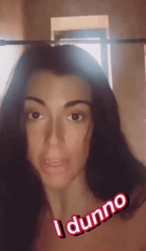 Girl I Dunno Filter GIF