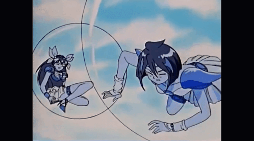 Girl in a Bubble and Another Girl in a Bubble