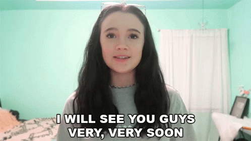 Girl In Bedroom Saying See You Soon GIF