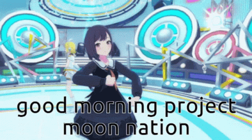 Girl In Black Dress Dancing Good Morning Project Moon Nation GIF