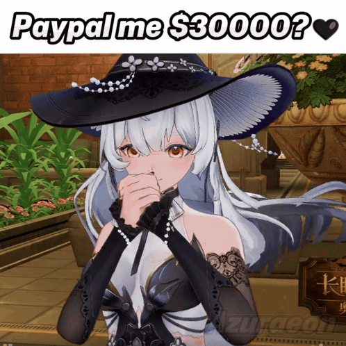 Girl In Black Hat Pay Me 30000 GIF