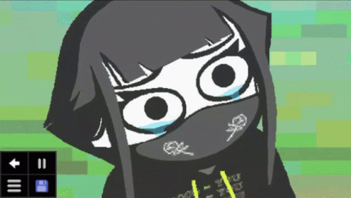 Girl in Black Hoodie and Black Mask