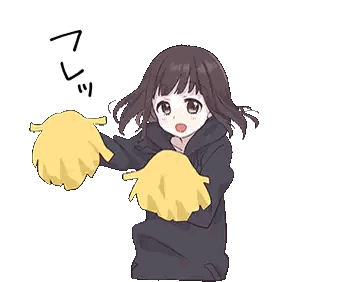 Girl in Black Jacket Cheering