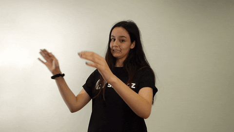 Girl In Black Sarcastic Clap GIF