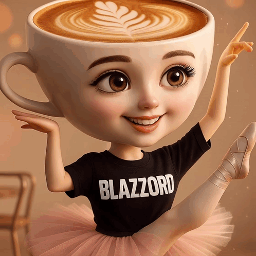 Girl in Black Shirt Saying Blazzard