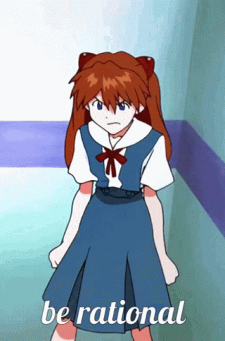 Girl In Blue Dress Be Rational GIF