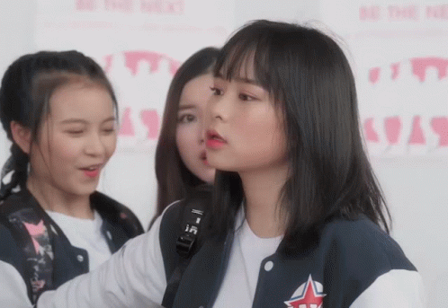 Girl In Blue Jacket With Star GIF