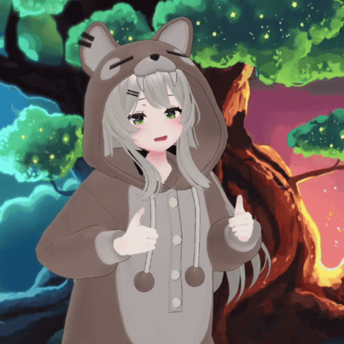 Girl In Cat Costume Giving Thumbs Up GIF
