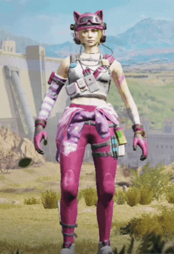 Girl in Cat Costume Standing in Desert