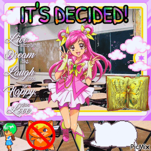 Girl in Classroom Saying Its Decided