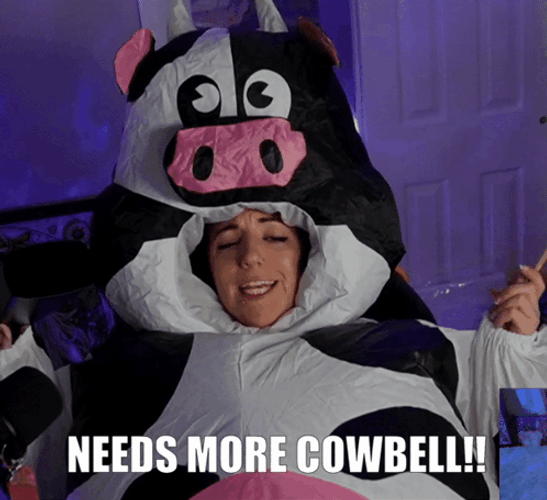 Girl In Cow Costume Needs More Cowbell GIF