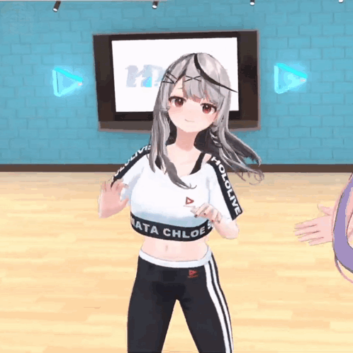 Girl in Crop Top With Hololive
