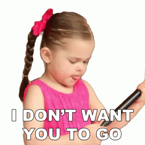 Girl In Cute Ponytail Please Dont Go GIF