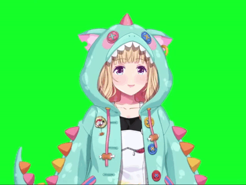 Girl in Dinosaur Hoodie Smiling