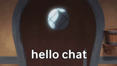 Girl in Doorway Saying Hello Chat